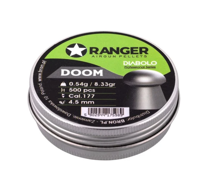 4,5 mm RANGER Diabolo Professional Doom shot 500 ks 0,54 g 4,5 mm RANGER Diabolo Professional Doom shot 500 ks 0,54 g