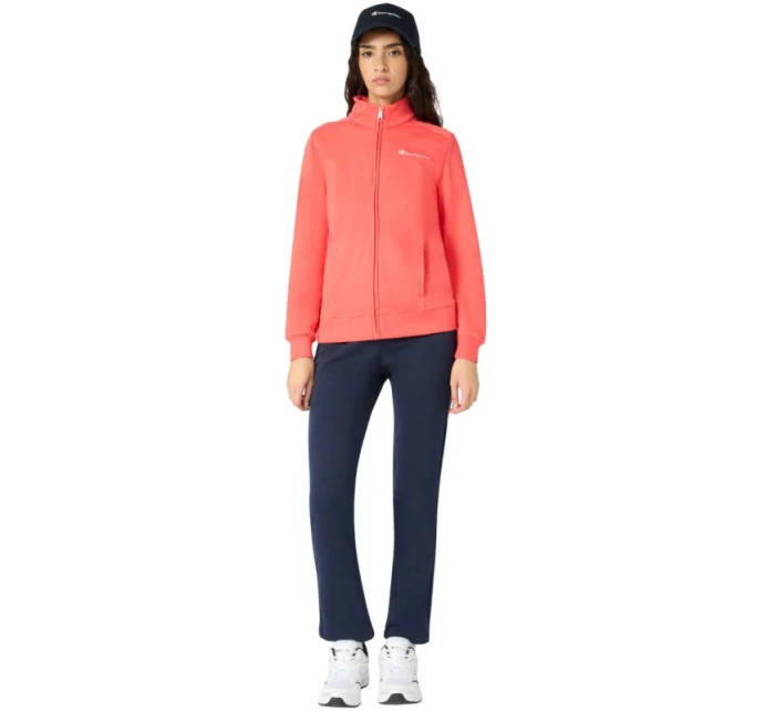 Dámská kombinéza s oranžová a tmavě modrá tepláková souprava model 21812365 - CHAMPION Dámská kombinéza s oranžová a tmavě modrá tepláková souprava model 21812365 - CHAMPION