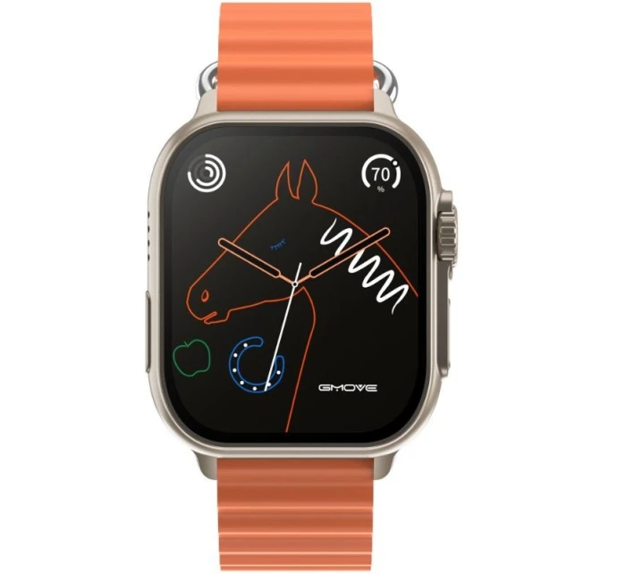 RUBICON RNCF17 Titan/Orange Pánské chytré hodinky SMARUB269 RUBICON RNCF17 Titan/Orange Pánské chytré hodinky SMARUB269