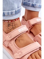 Dámské sportovní sandály na platformě Big Star LL274788 Růžové Dámské sportovní sandály na platformě Big Star LL274788 Růžové