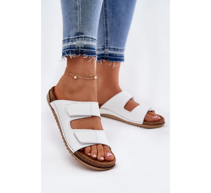 Dámské Kožené Sandály Inblu Bílé AA0005GU