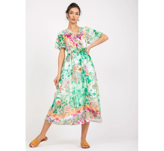 Šaty DHJ SK 15967 1.01P bílá zelená