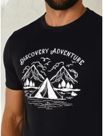 Pánské tričko s potiskem černé FashionStreet RX5413