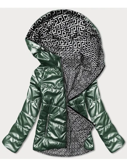 Zelená dámská oboustranná bunda model 17110300 - S'WEST Zelená dámská oboustranná bunda model 17110300 - S'WEST