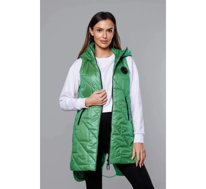 Zelená prošívaná dámská vesta model 18016204 - S'WEST