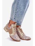 Kožené Kotníkové Boty model 21691375 - Maciejka Kožené Kotníkové Boty model 21691375 - Maciejka