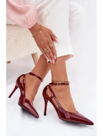 Lakované lodičky z eko kůže bordové model 21788361 - Boto Lakované lodičky z eko kůže bordové model 21788361 - Boto