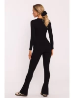 Žebrované legíny s nohavicí černé model 20515073 - Moe Žebrované legíny s nohavicí černé model 20515073 - Moe