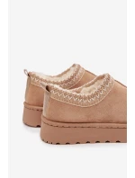 Dětské sněhule s výšivkou Prina – béžové Dětské sněhule s výšivkou Prina – béžové