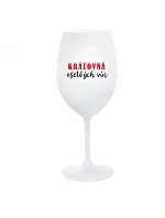 KRÁĽOVNÁ VŠETKÝCH VÍN - biely pohár na víno 350 ml KRÁĽOVNÁ VŠETKÝCH VÍN - biely pohár na víno 350 ml