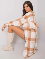 Dámská košile EM KS 180- 1.12X hnědo-bílá - FPrice