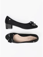 Klasické dámské černé  lodičky na širokém podpatku