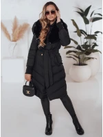 Dámská prošívaná zimní bunda s kožešinou černá Dstreet model 21991246 - FashionStreet