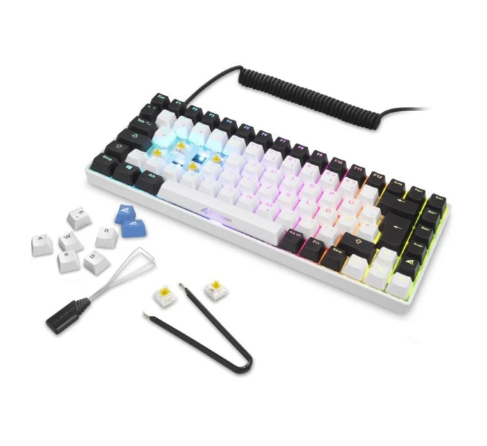 Sharkoon SKILLER SGK50 S3 USB QWERTZ herní klávesnice německá bílá Sharkoon SKILLER SGK50 S3 USB QWERTZ herní klávesnice německá bílá