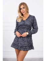 Šaty s ozdobnými volánky černé