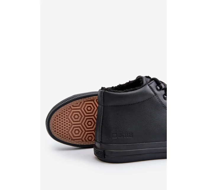 Mužské zateplené tenisky s zipem černé Big Star MM174012 Mužské zateplené tenisky s zipem černé Big Star MM174012