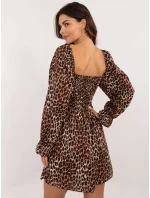 Šaty DHJ SK černá a béžová model 20509577 - FPrice Šaty DHJ SK černá a béžová model 20509577 - FPrice