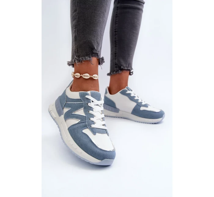 Dámské džínové tenisky vyrobené z eko kůže, modré Kaimans Dámské džínové tenisky vyrobené z eko kůže, modré Kaimans