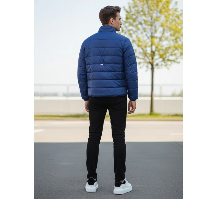 FashionStreet pánská tmavě modrá prošívaná bunda TX4446 FashionStreet pánská tmavě modrá prošívaná bunda TX4446