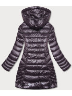 Lehká dámská prošívaná zimní bunda v lilkové barvě (Z2821-12)