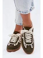 Dámské tenisky s krajkou zelené model 22107037 - Boto