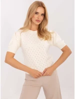 Sweter PM SW PM model 21308058 jasny beżowy - FPrice Sweter PM SW PM model 21308058 jasny beżowy - FPrice