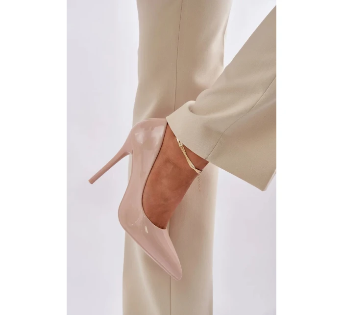 Lakované lodičky se špičatou špičkou Vizana – béžové Lakované lodičky se špičatou špičkou Vizana – béžové