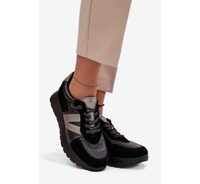 Dámské tenisky na platformě Vinceza – černé Dámské tenisky na platformě Vinceza – černé