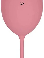 NĚKDO TO VYPÍT MUSÍ - růžová sklenice na víno 350 ml