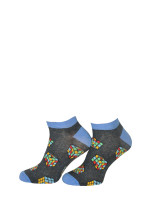Pánské vzorované kotníkové ponožky Milena Avangard 1108