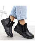 Dámské kožené zateplené boty na zip černé Filippo 7292 Dámské kožené zateplené boty na zip černé Filippo 7292