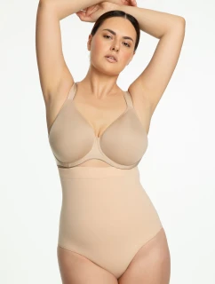 Julimex 441 bezešvé kalhotky s vysokým pasem barva:béžová