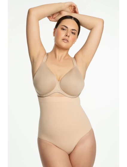 Julimex 441 bezešvé kalhotky s vysokým pasem barva:béžová