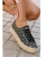 Vzory tenisky dámské na platformě s pletením model 21694043 černé - Lee Cooper