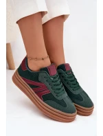 Sametové dámské tenisky na platformě Zelené model 21710188 - Boto Sametové dámské tenisky na platformě Zelené model 21710188 - Boto