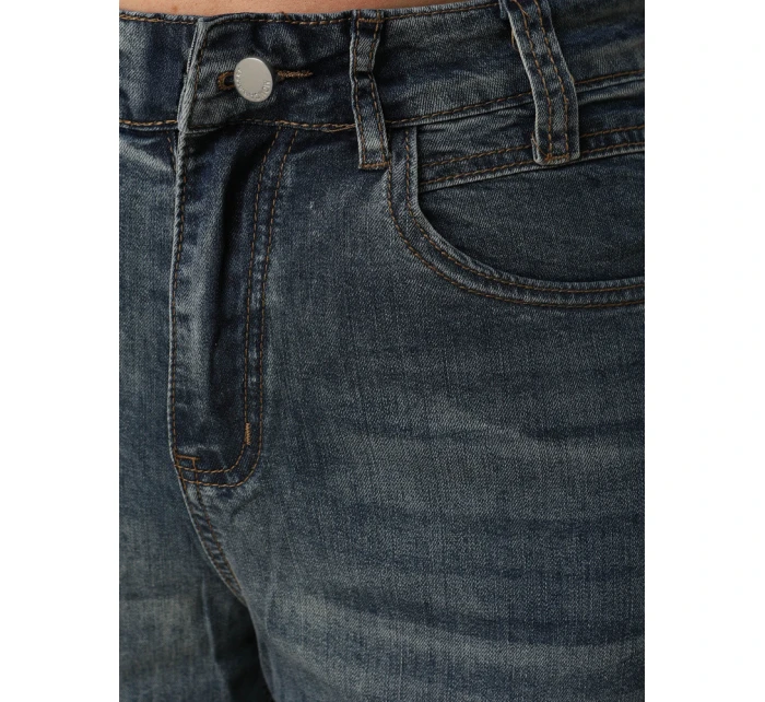 Jeansy damskie 7/8 mom fit z wysokim stanem niebieskie FashionStreet UY2905