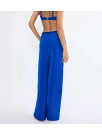 Summer Satin Trousers - BLUE - TRIUMPH BLUE - TRIUMPH