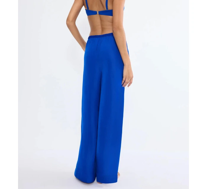 Summer Satin Trousers - BLUE - TRIUMPH BLUE - TRIUMPH