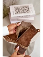 Dámské Kotníkové Boty Na Podpatku Z Eko Semiše Zateplené Tmavě Hnědé Nevitas Dámské Kotníkové Boty Na Podpatku Z Eko Semiše Zateplené Tmavě Hnědé Nevitas