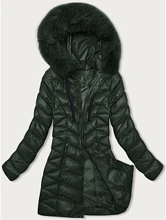 Tmavě zelená dámská zimní bunda model 21246277 - J.STYLE