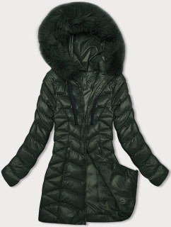 Tmavě zelená dámská zimní bunda (5M3139-238)