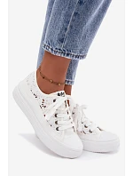 Dámské síťované tenisky na platformě model 22181930 bílé - Lee Cooper Dámské síťované tenisky na platformě model 22181930 bílé - Lee Cooper