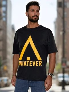 Pánské tričko s potiskem černé Dstreet RX5666