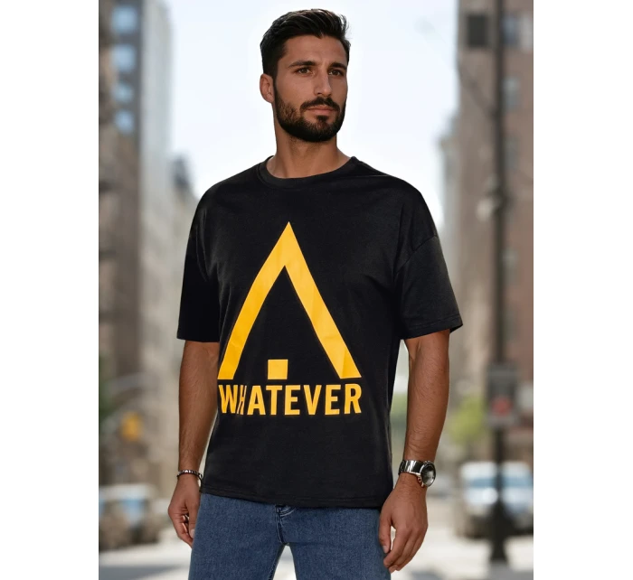 Pánské tričko s potiskem černé Dstreet RX5666