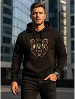 Pánská mikina s kapucí bear black FashionStreet NX0041B Pánská mikina s kapucí bear black FashionStreet NX0041B