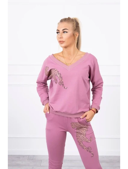 Zirkonová sada panther tmavě růžová Zirkonová sada panther tmavě růžová