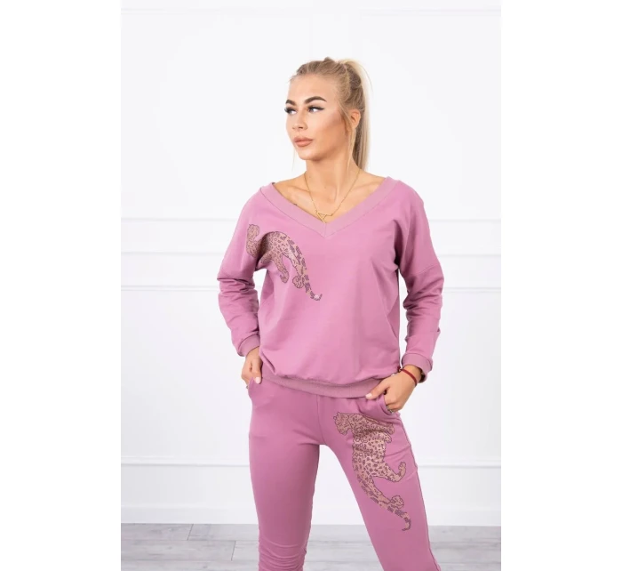 Zirkonová sada panther tmavě růžová Zirkonová sada panther tmavě růžová