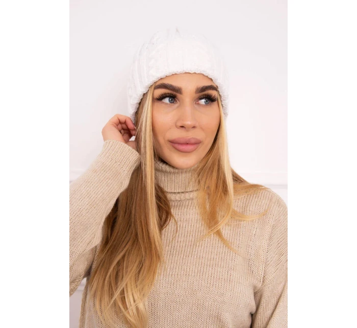 Kšiltovka s částí bílá model 18750717 - K-Fashion Kšiltovka s částí bílá model 18750717 - K-Fashion