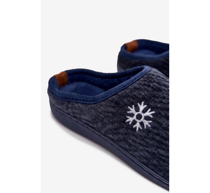 Pánské domácí pantofle tmavě modré model 21821690 - Boto Pánské domácí pantofle tmavě modré model 21821690 - Boto