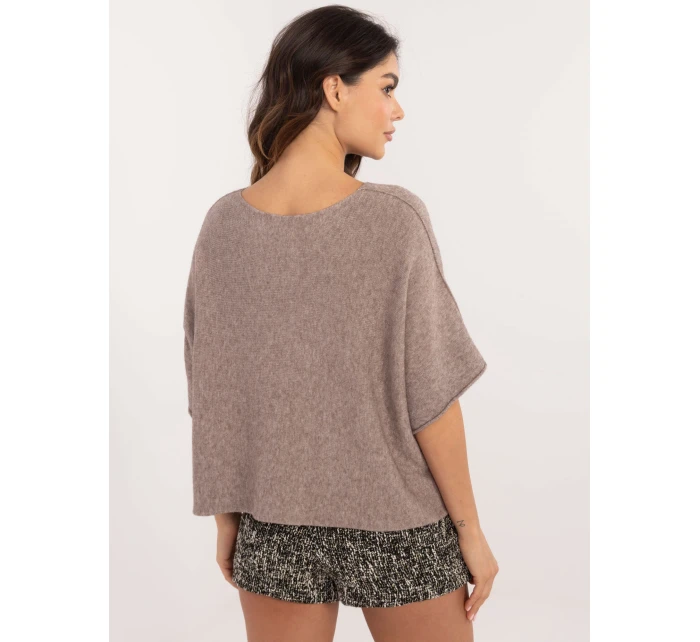 Sweter IT SW model 21881004 ciemny bezowy - FPrice Sweter IT SW model 21881004 ciemny bezowy - FPrice